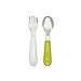 OXO Tot On-The-Go Fork & Spoon Set, Green