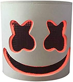 Led DJ Mask, Soft DJ Marshmello Mask for Kids Adults - DJ Mask Party, Music Festival Helmets, Novelty Costume Party Mask