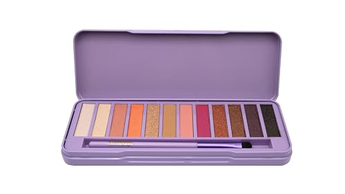 Essentials Hollywood Dreams, Lidschattenpalette mit Pinsel, mit 12 Glitzernden und Matten Lidschattentönen, Inspiriert von Hollywood-Diven, Cremige und Verblendbare Farben für Perfekte Looks