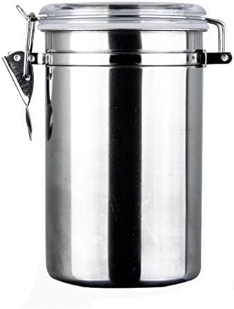 Saim Kitchen Canister Food Storage Bins Canisters Stainless Steel Airtight Container For Tea Nuts Sugar Flour Bean With Acrylic Lid And Locking Clamp And Locking Clamp 1 Piece Buy Online At Best