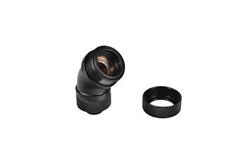 Thermaltake Pacific DIY LCS Black G1/4 PETG 16mm (5/8") OD Tube 45 Degree Compression Fitting Cooling - CL-W096-CA00BL-A
