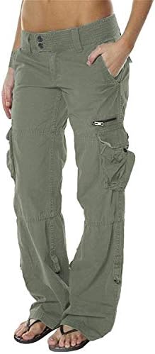 PO REBELLION Women's Military Army Cargo Pants Wild Trousers