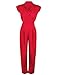 PrettyGuide Women V Neck Wrap Cap Sleeves Tunic Jumpsuit Rompers Long Pants
