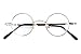 Agstum Small Round Non-Prescription Eyeglasses Frame Clear Lens 37mm (X-small Size) (Gold, Non-Prescription Clear Lens)