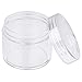 Beauticom 60 Grams/60 ML (2 Oz) Round Clear Leak Proof Plastic Container Jars with Clear Lids for Travel Storage Makeup Cosmetic Lotion Scrubs Creams Oils Salves Ointments (12 Jars)