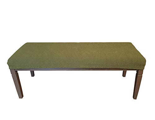Qualitrusty Waterproof Dining Bench Protector - Perfect for Kids, Elderly, Restaurants, Dental Clinics, Parties and Homes - Machine Washable, Stretchy, Cleans Easily (60x17, Olive Green) - Thumbnail 3