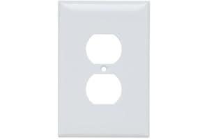 Legrand Pass & Seymour SPO8WU Plastic Jumbo Oversized Wall Plate, 1 Gang, One Duplex Receptacle Outlet, White (1 Count)
