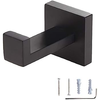Home Kitchen Aothpher Modern Bathroom Hooks Towel And Robe Hook 2 Hooks Coat Hook Entryway Kitchen Home Office Stainless Steel Wall Mounted Matte Black Coat Hooks