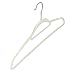 Juvale Ivory Velvet Hangers - Ultra-Thin, Velvet, No Slip, Clothes Hangers for Pants, Blouses, Dresses - 50 Count