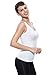 Franato Women's Shapewear Camisole Seamless Basic Smoothing Tank Top White Large