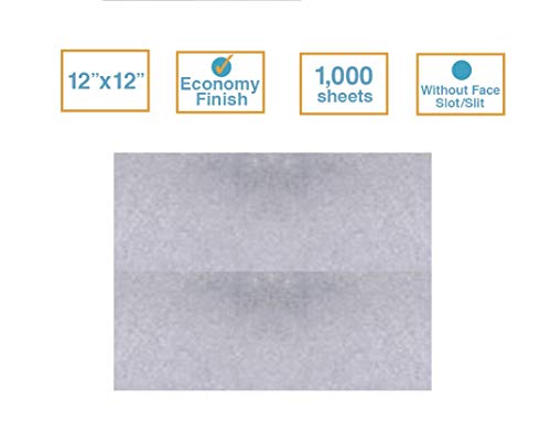 Headrest Paper Sheet Squares Without Face Slots by ScripHessco, Pack of 1000-12 x 12 Inches - Economy White Face Rest Paper Sheets -Disposable Squares for Chiropractor, Massage & Medical Exam Tables
