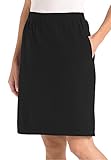Women's Plus Size Stretch Cotton Skort Black,L