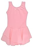 Dancina Girls' Tank Top Skirted Leotard Ballet Dance Dress Full Front Lining