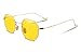 FEISEDY Hipster Small Polygon Women Men Sunglasses Delicate Metal Frame B2254