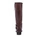 GLOBALWIN Women's Brown Knee High Boots Fashion Comfortable Riding Boots For Women Low Heel With Zipper Size 10M