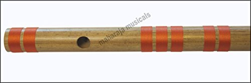 Flute Bansuri, Scale B Natural Bass 20 Inches, Maharaja Musicals, Concert Quality, Includes Nylon Pipe Bag, Indian Bansuri Bamboo Flute, Precisely Tuned, Hindustani (US-PDI-CEE)