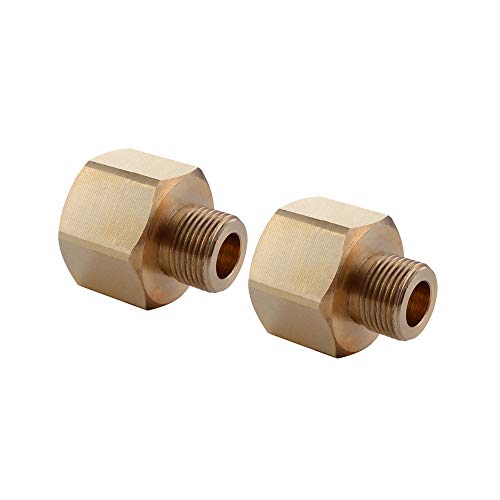 KES LeadFree Faucet Supply Line Adapter 3/8Inch Compression Male to 1