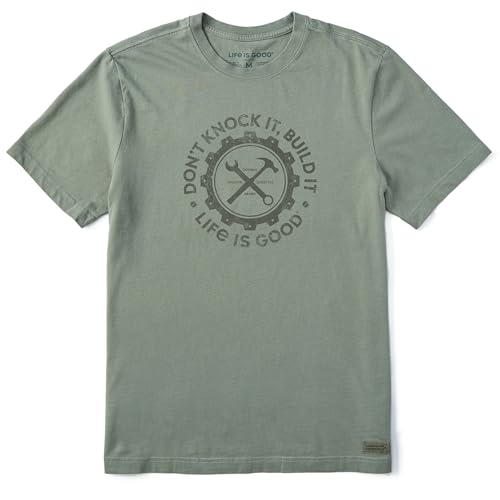 Life is Good Men's Crusher Tee Shirt, Short Sleeve Cotton Graphic T-Shirts, Bui…