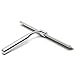 Neuleben Shower Windows Squeegee Brush, Stainless Steel Squeegee for Bathroom Door and Car Mirror Wiper,Window Glass Cleaning with Super Suction Cup Hook