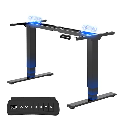FLEXISPOT Höhenverstellbarer Schreibtisch Tischgestell,Doppelmotor&3-stufig