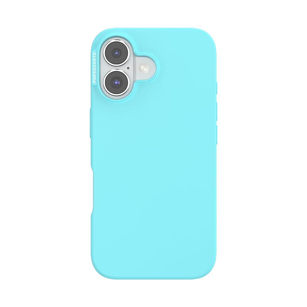 PopSockets iPhone 16 Case Compatible with MagSafe, Phone Case for iPhone 16, Wireless Charging Compatible, Case Only - Butterfly Pea Blue
