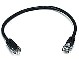 Monoprice Cat6 Ethernet Patch Cable - Network Internet Cord - RJ45, Stranded, 550Mhz, UTP, Pure Bare Copper Wire, 24AWG, 1ft, Black