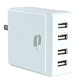 Gogo-Walking Multi-USB Portable travel Wall Charger,PowerPort 4 Adaptive Fast Charger with Foldable Plug for iPhone iPad, Samsung Galaxy,HTC Nexus Moto Blackberry, Bluetooth Speaker Headset(White)