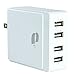 Gogo-Walking Multi-USB Portable travel Wall Charger,PowerPort 4 Adaptive Fast Charger with Foldable Plug for iPhone iPad, Samsung Galaxy,HTC Nexus Moto Blackberry, Bluetooth Speaker Headset(White)