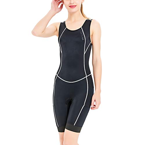Catena Women's Triathlon Tri Suit Speedsuit Skinsuit Trisuit Sleeveless - Running Swimming Cycling Skin Suit