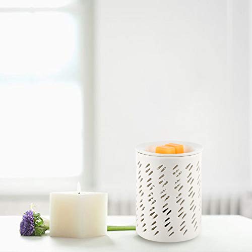 COOSA Ceramic Raindrop Pattern Candle Warmers Wax Warmers Electric Incense Oil Fragrance Warmer Night Light Aroma Decorative Lamp for Gifts & Decor Home Office Bedroom Living Room