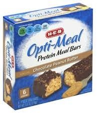 (VALUE BOX) TEXAS GROCERY Opti‑Meal Chocolate Peanut Butter Protein Bars 6ct [he]