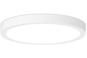 BRIGHTEVER LED Flush Mount Ceiling Light Fixture, 100W Equivalent Modern Kitchen Recessed Ceiling Lamp 5000K Daylight White 15W 1200Lm 7 Inch Closet Round Surface Mount for Bathroom Laundry Bedroom Hallway
