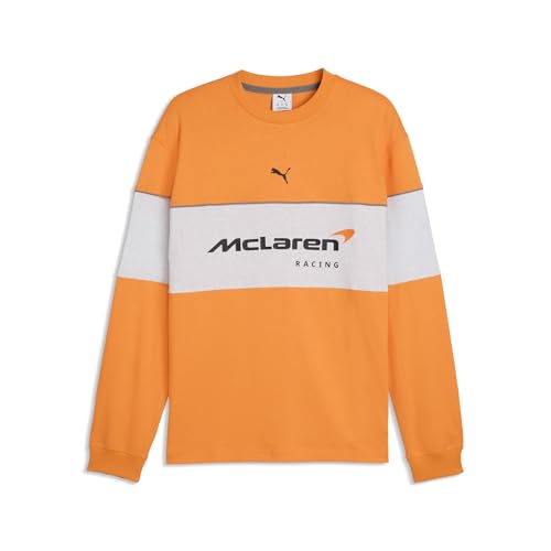 PUMA Men's McLaren Racing Long Sleeve T-Shirt, Papaya SS26, Large Mclaren Ls T-…