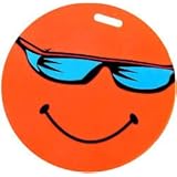 Smooth Trip Smiley Luggage Tag - Orange