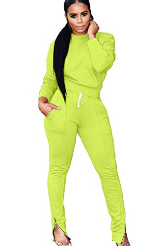 yellow sweatsuit set womens