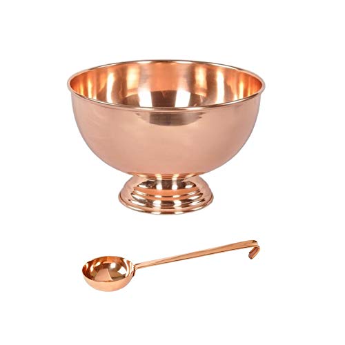 Copper Punch Bowl & Ladle Set: Perfect For Entertaining| Wedding Housewarming Party Supplies