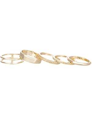 Signature Kara Ring/Midi Set Gold Plated Size 3/4