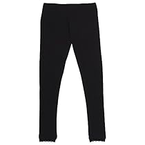 French Toast Toddler Girls' Lace Trim Legging, Black, 3T