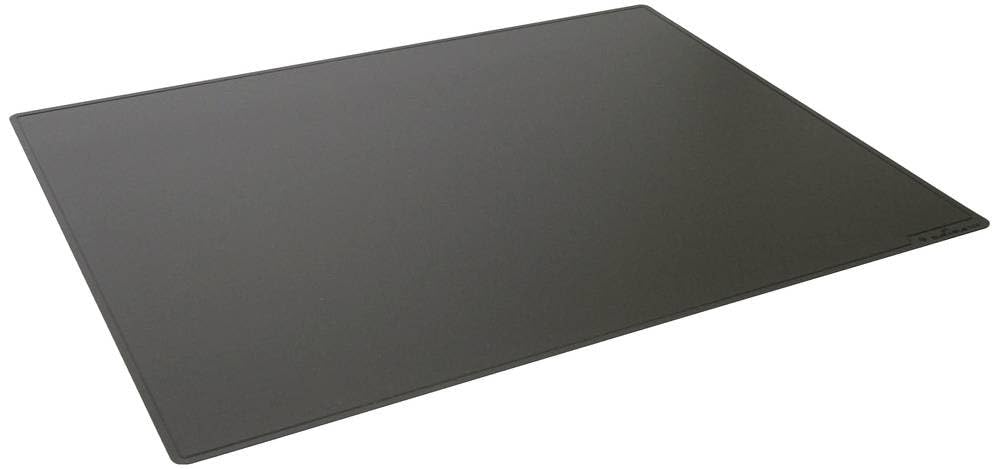 Durable Desk Mat with Contoured Edges 65 x 50cm, Non-Slip Back, Made from Polypropylene, Easy to Clean, Black