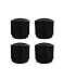 Metallor Knurled Black Metal Guitar Tone or Volume Control Knobs 20mm Diameter Dome Style Compatible with Tele Telecaster Style Electric Guitar or Bass Set of 4Pcs.