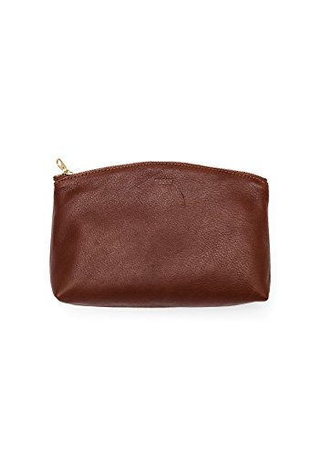 BAGGU Leather Small Clutch - Molasses