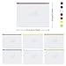 EOOUT Poly Zip Envelope Files 7 Color Zippers, A4 Size（16pcs）