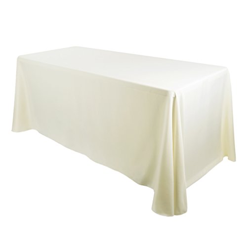 ETEX Oblong Tablecloth 90 x 156 Inch Ivory Rectangle