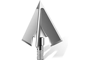DEEPOWER 4-Pack Archery Broadhead 3 Blade 125Grain Broadhead Solid Hunting Broadhead Fixed 3 Blade 420 Stainless Steel