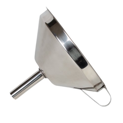 Excellante 5-Inch Stainless Steel Funnel with Removable Strainer