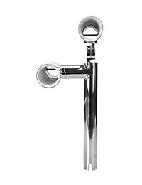 Amarine made   Soporte para caña de pescar ajustable de plata altamente pulida, doble ángulo, soporte para caña ajustable, cualquier ángulo desde el agua