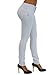 Premium Stretch Cotton Butt lifting, Levanta Cola, Skinny Leg Premium French Terry Fashion Moleton in White Size S