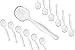 Premium Quality Plastic Serving Spoons - Set of 12 Clear Disposable Large 9 inch Heavy Duty Spoons