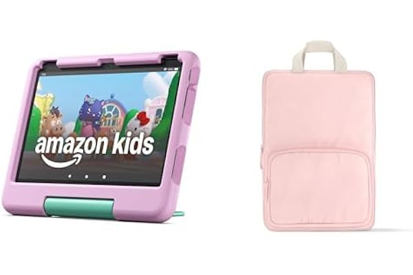 Amazon Fire HD 10 Kids Tablet Sleeve Bundle â€” Bundle includes Amazon Fire HD 10 Kids tablet, 16GB, Purple & Pink Carrying Case