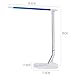 Reddi Foldable and Dimmable LED Desk Lamp,Touch Sensor Aluminum Alloy Reading Lamp(Blue)